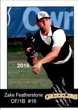 2016 Gastonia Grizzlies Team Issue #9 Zake Featherstone Charlotte North Carolina