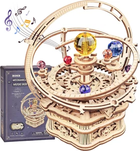 3D Puzzles for Adults-Starry Night Music Box Kit-Wooden Puzzles Science Gifts fo - Picture 1 of 12
