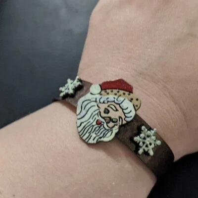 Brazalete llamativo con forma de flecha de cobre Papá Noel copo de nieve Foto 1 de 4
