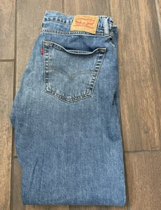 Levi's 505 Straight Fit Black Jeans Men's Size 36 X 34 Fit 35X33 - Picture 1 of 6