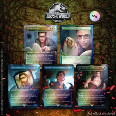 Magic the Gathering (MTG) Secret Lair x Jurassic World: Dr. Ian Malcolm (Foil) - Image 1 of 4