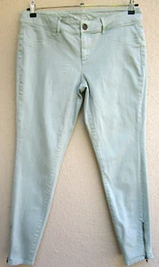VS SIREN..VICTORIA SECRET..TURQUOISE..DENIM..STRETCH..SKINNY..ZIPPERS..JEANS..12 - Picture 1 of 4