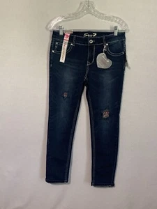 NEW | Seven 7 | GIRLS Size 16 | Ankle Skinny Dark Wash Straight Leg Jeans NWT - Picture 1 of 7