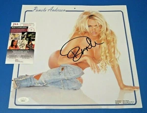 Pamela Anderson Model Actress Signed Sexy Calendar Page with JSA COA - Picture 1 of 2
