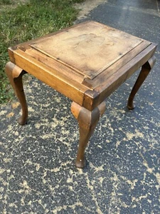 Antique Primitive French Victorian Bench For A Needlepoint Project Cabriole Leg - Picture 1 of 4