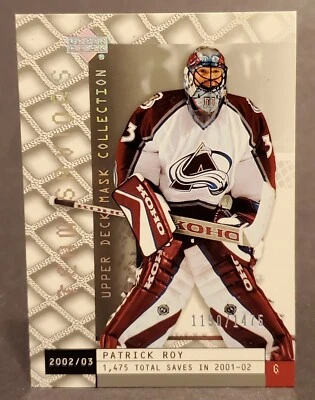 2002-03 Upper Deck Mask Collection #92 Patrick Roy 1190/1475 - Image 1 of 2