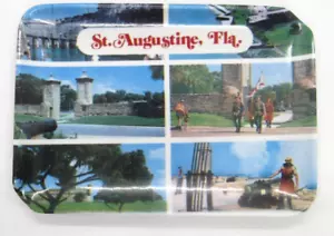 St. Augustine Florida Melamine souvenir trinket tray, Vintage 4"x6" - Picture 1 of 2