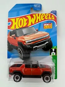 Hot Wheels 2022 HW Green Speed 3/5 Orange GMC Hummer EV New For 2022 - Picture 1 of 7
