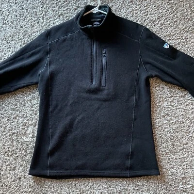 Kuhl Kore Men's Large Black  Half Zip Sweater 21”x 29” - Image 1 of 4