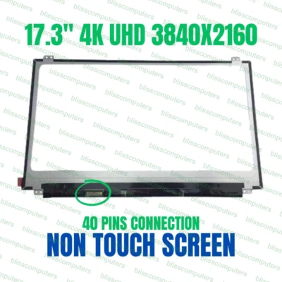 LED Screen DELL PRECISION 7710 B173ZAN01.0 LCD LAPTOP 4K UHD LQ173D1JW31 - Image 1 of 4