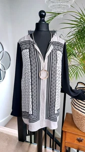 M&S COLLECTION Ladies Loose chiffon shirt blouse tunic Chic Lagenlook PLUS 20 XL - Picture 1 of 10