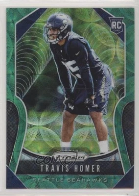 2019 Panini Prizm Rookies Green Scope Prizm /75 Travis Homer #340 Rookie RC - Image 1 of 2