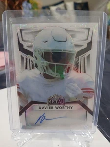 2023 Leaf Metal Xavier Worthy 2/3 Pa-xw Silver Auto - Bild 1 von 3