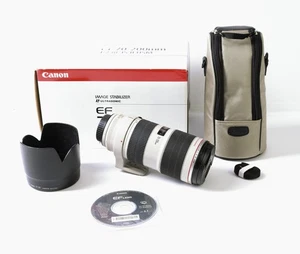 Canon EF 70-200mm F2.8 L MK II Image Stabilizer IS USM Lens EOS DSLR Caps & Hood - Picture 1 of 15