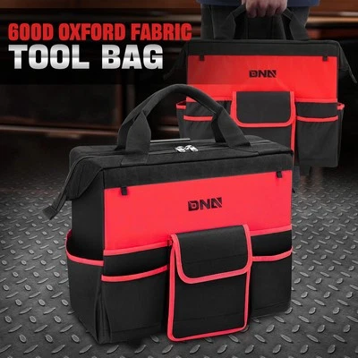 18in Large Canvas Rolling Tool Bag Organizer w/ Telescoping Handle & wheels - Image 1 of 4