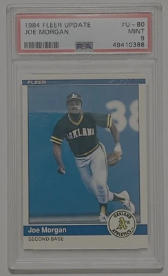 1984 Fleer Update #U-80 Joe Morgan PSA 9 - Image 1 of 2