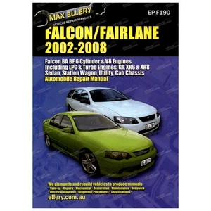 Workshop Repair Manual for Ford Falcon 2002~2008 BA BF XR6 XR8 Fairmont Car Book - Picture 1 of 1