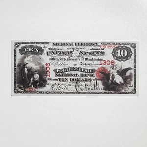 10 Dollars 1867 Poughkeepsie National Currency Reproduction Banknote Fr US# 413 - Picture 1 of 4