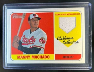 2018 Topps Heritage Manny Machado Clubhouse Collection Relics Jersey #CCR-MM - Picture 1 of 2