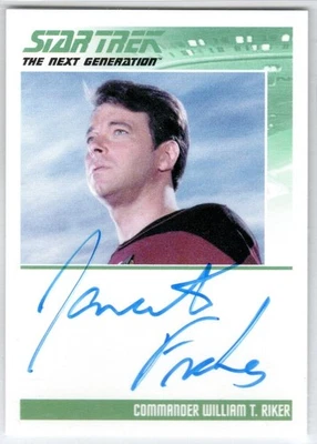 STAR TREK INFLEXIONS THE NEXT GENERATION JONATHAN FRAKES WILLIAM RIKER AUTOGRAPH - Image 1 of 2