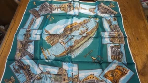 Vintage LADIES' SCARF 26"X26", Souvenir of Venice - Picture 1 of 2