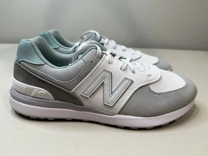 Size 10 Women’s New Balance 574 Greens v2 Waterproof Golf Shoe White Grey - Picture 1 of 6