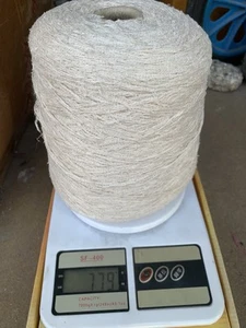 89% linen blend yarn cone in off white - Picture 1 of 8
