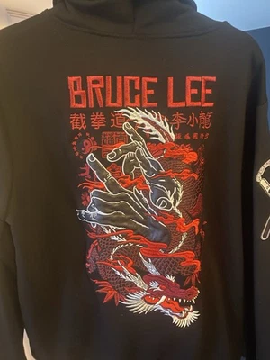 Bruce Lee x Bangarang Zip Hoody Size Large Black Martial Arts RARE - Image 1 of 4