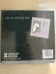 HOWARD MILLER ALARM DATE TIME CLOCK ON PICTURE FRAME - Picture 1 of 6