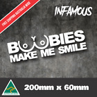 Boobies Make Me Smile Jdm Car Sticker Decal Drift Turbo Euro Fast