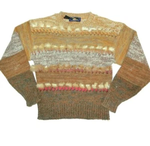 Vintage Mariea Kim 20 Ans Women's Size Large Sweater Brown Western Boho Festival - Picture 1 of 11