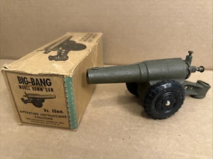 VINTAGE CONESTOGA BIG-BANG MODELL 60mm GUSSEISEN SPIELZEUG KANONE VERSCHLUSS LADEN - Bild 1 von 24
