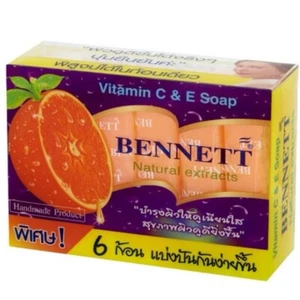 1 x BENNETT Soap Bar 25 g x 6 pcs Natural Extracts Vitamin C&E Handmade Product - Picture 1 of 5