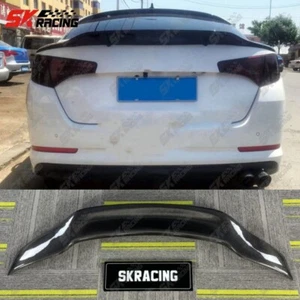 For 2011-2013 Kia Optima Carbon Fiber/Black Rear Trunk Duckbill Spoiler Wing - Picture 1 of 44