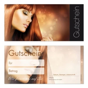 100 Geschenkgutscheine-207 Din Lang, Neutral für Friseur und Kosmetik Bereich - Bild 1 von 2