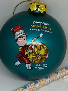 Campbell's Soup Kids Collector's Edition 2000 Glass Ball Christmas Ornament Blue - Picture 1 of 9