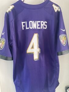 Baltimore Ravens Zay Flowers #4 Nike Purple 2023 Draft Official NFL Jersey Sz L