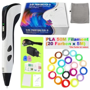 Zrób to sam Dziecięcy zestaw długopisów 3D Pióro do druku 3D z 109M 20 kolorami PLA Filament Pen Biały - Zdjęcie 1 z 14