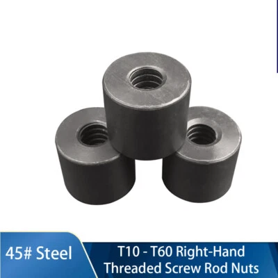 T10 T12-T60 Rechtsgewinde Trapezgewindemuttern Runde Leitsmuttern Stahl Muttern - Bild 1 von 4