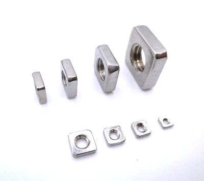 Vierkantmutter niedrige Form DIN 562 Edelstahl A2 M2 M2,5 M3 M4 M5 M6 M8 M10 - Bild 1 von 4