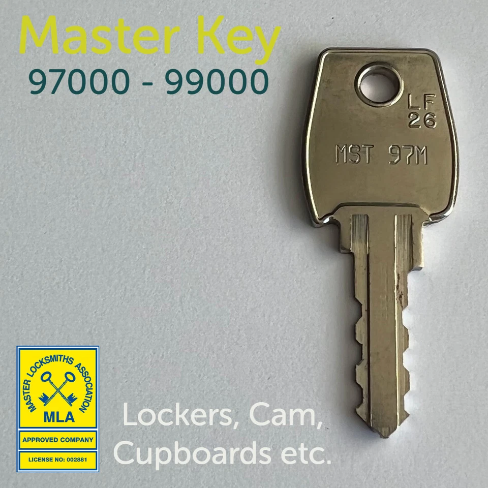 MST 97-99 L&F Master Key Series 97000 to 99000 Locker Keys + More