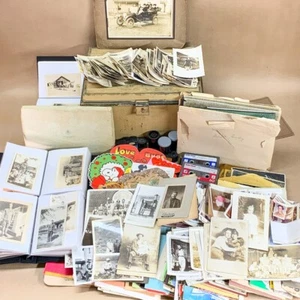 Huge Ephemera Lot Antique 1900's Pictures, Postcards, Valentines, Letters, Film - Picture 1 of 16