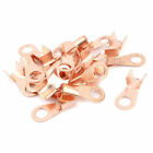 A● 20Pcs20A Open Copper BatteryCrimpTerminalWire Lugs6.7mm Ring for1/4"Stud