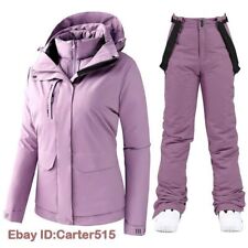 Women Ski Suit Snow Jacket and Pants Warm Windproof Skiing and Snowboarding Suit