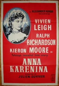 Anna Karenina-Vivien Leigh-J.Duvivier-Tolstoi-A.Korda-OS English (27x40) - Picture 1 of 2