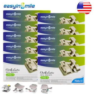 Confezione 10 Staffe Ortodontiche Dentali Roth/MBT 018 022 345 Ganci FACILE - Foto 1 di 14