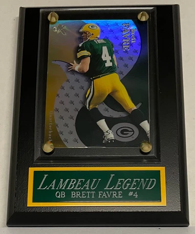 BRETT FAVRE GREEN BAY PACKERS CARD PLAQUE FOR YOUR MAN CAVE WALL DECOR Cover