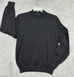 Toscano Rundhals Pullover Schwarz Gr. M Made in Italy Preppy Academia Cottagecore - Bild 1 von 7