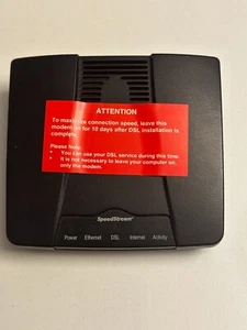 Siemens Speedstream 4100 Ehternet ADSL Modem 060-D141-A12 (base only/no adapter) - Picture 1 of 3