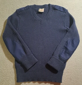 Brigade Quartermasters Herren Pullover blau Wolle Strick Militär Kommando / Größe 44 - Bild 1 von 6